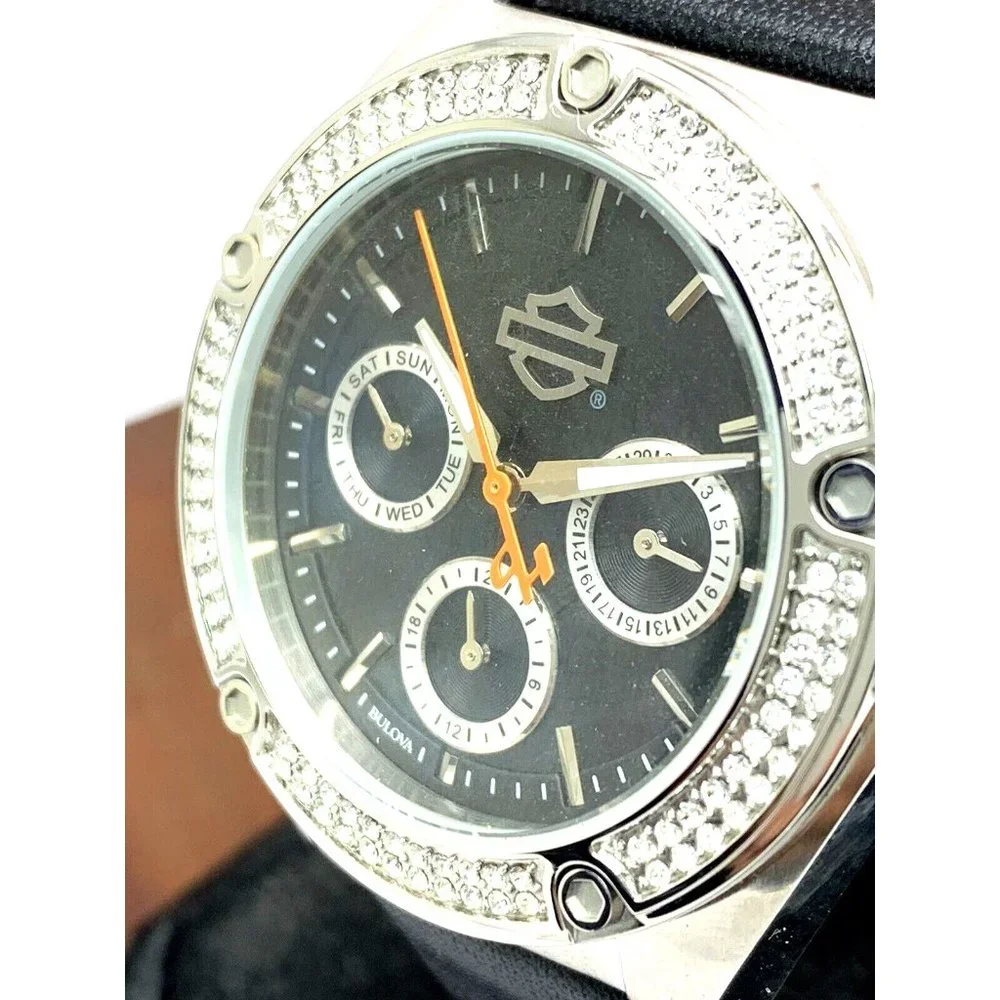 Bulova Silver and Black Women's Watch - Picture 13 of 14